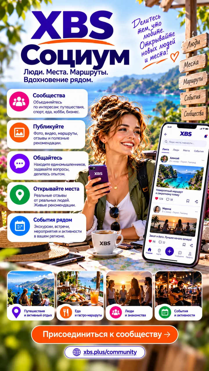 XBS Social: люди, сообщества, публикации и события